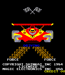Driving Force (Pac-Man conversion) Title Screen